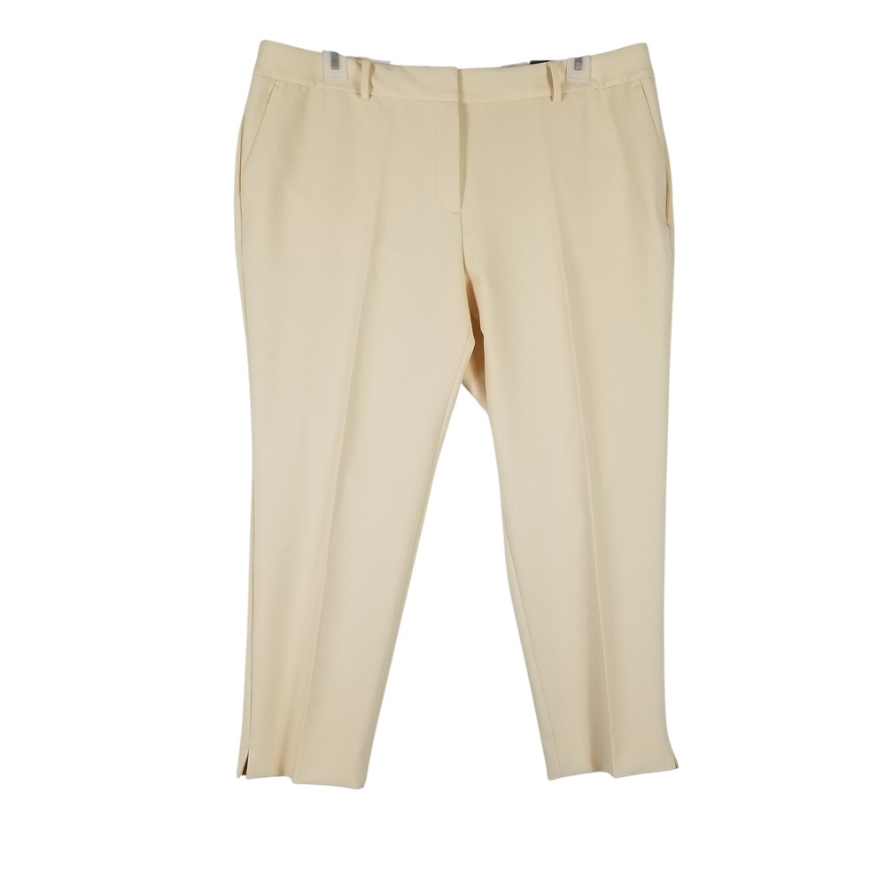 Talbots Hampshire Ankle Pant Women 18WP Yellow Straight Leg Plus Petite NWT